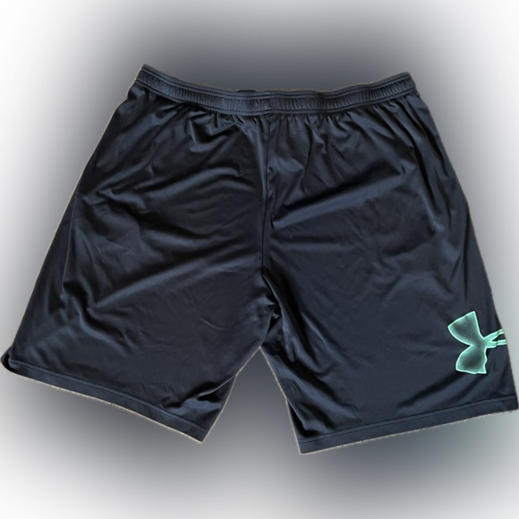 Mens Under Armour Tech Graphic Shorts Black w/Green Logo Size 3XLT - Picture 4 of 8